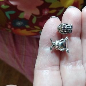 Sterling silver 925 ibb Thai bunny rabbit dog charms